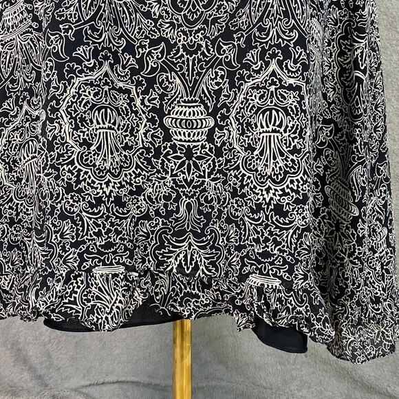 Dana Buchman Womens 100% Silk Y2K Whimsigoth Midi Dress Size 8 Petite Grunge - Picture 4 of 13